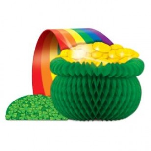 Irish Leprechaun Pot of Gold Table Centrepiece
